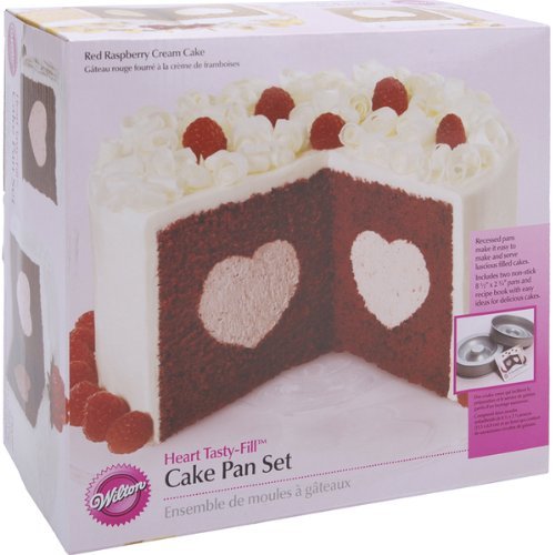 New - Tasty-Fill Cake Pan Set-Heart 8.5"X2.75 by WMU