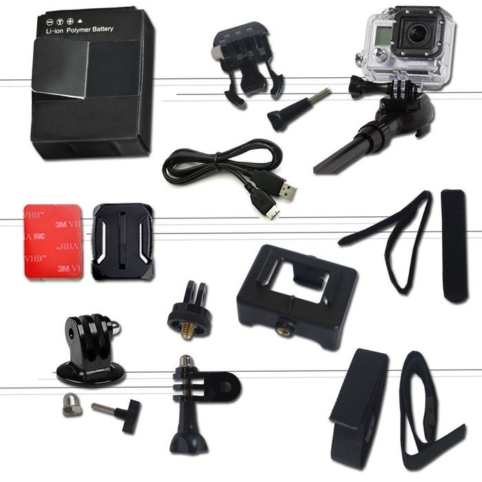KoolCam AC200 HD 1080p ACTION Camera / Camcorder + COMPLETE Accessory Kit Includes: KoolCam AC200 HD 1080p Waterproof... N7