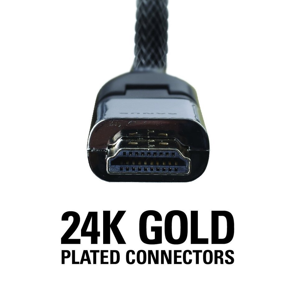 Sanus 360 Degree Pivoting HDMI Cable - 10 Feet - 18 Gbps High-Speed Cable Supports Full 1080P, 4K, UltraHD, 3D... N2
