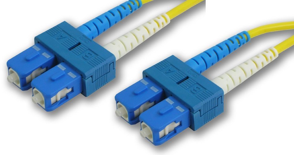 Lynn Electronics SCSCDUPSM-1M 9/125 Yellow Duplex Single-Mode Fiber Optic Patch Cable, SC-SC, 1 Meter in Length...