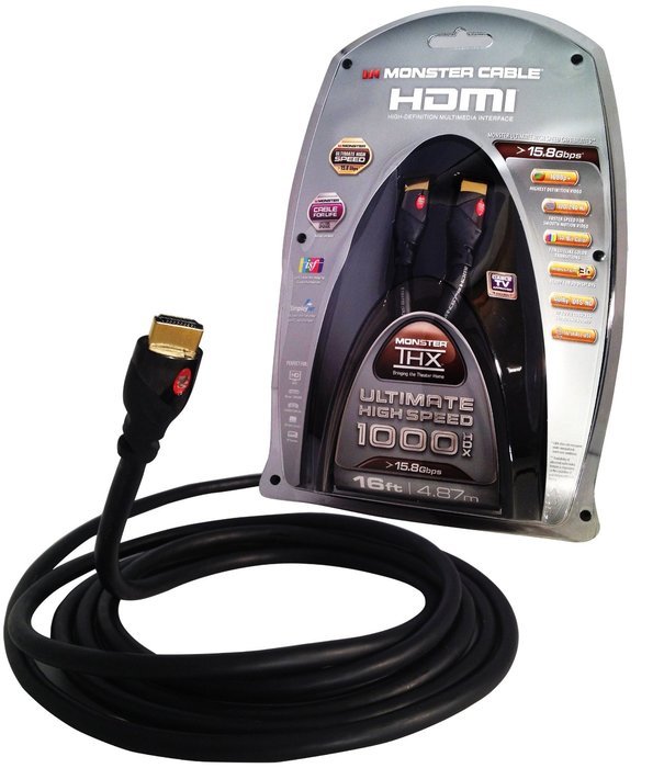 Monster THX Certified 1000HDX High Speed HDMI Cable (16 Feet)