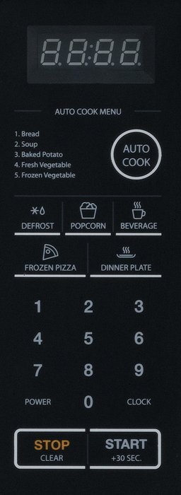 Daewoo - 1.1 Cu. Ft. Mid-Size Microwave - Stainless-Steel/Black N2