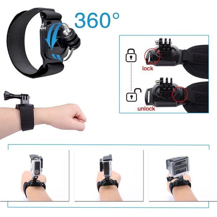 VVHOOY 24 in 1 Accessories Bundle Kit for Vikeepro AKASO Canany Campark APEMAN Sports Action Camera N4