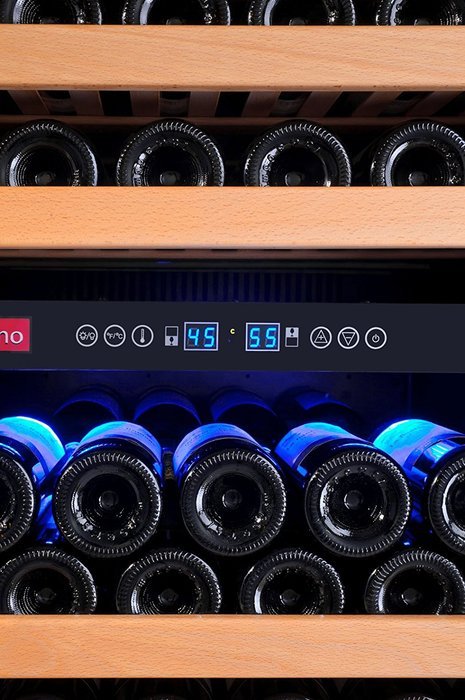 Allavino Classico Series 172 Bottle Dual-Zone Wine Refrigerator Right Hinge Black Glass Door N4