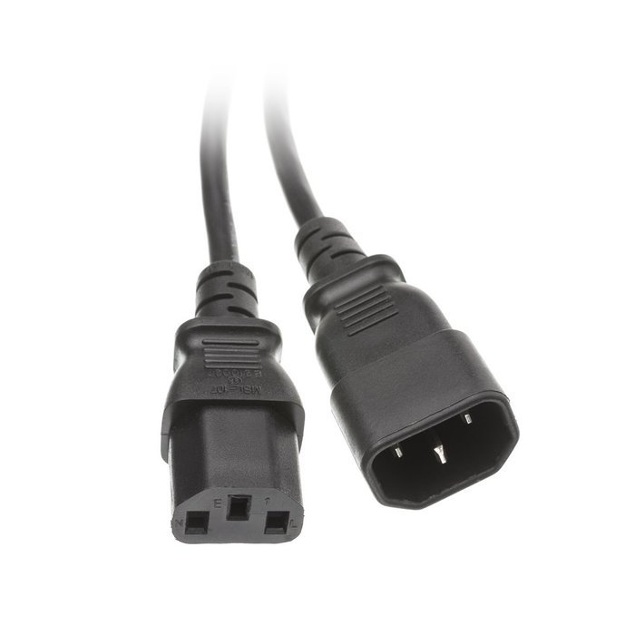 C&E 6-Foot Computer/Monitor Power Extension Cord, C13 to C14, 10 Amp, Black - 10 Pack (CNE25965) N5
