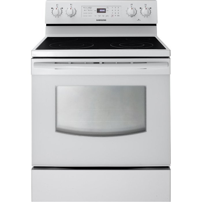Samsung FER300SW 30 In. Freestanding Electric Range with Ceramic Cooktop and 5.9 Cu. Ft. Oven, White