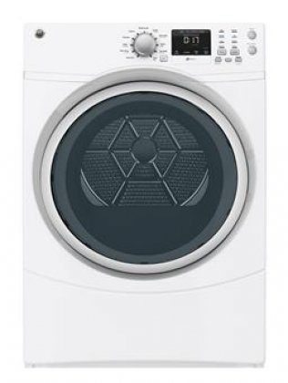 GE White Front Load Laundry Pair with GFWN1600JWW 27" Washer and GFDN160GJWW 27" Gas Dryer N3