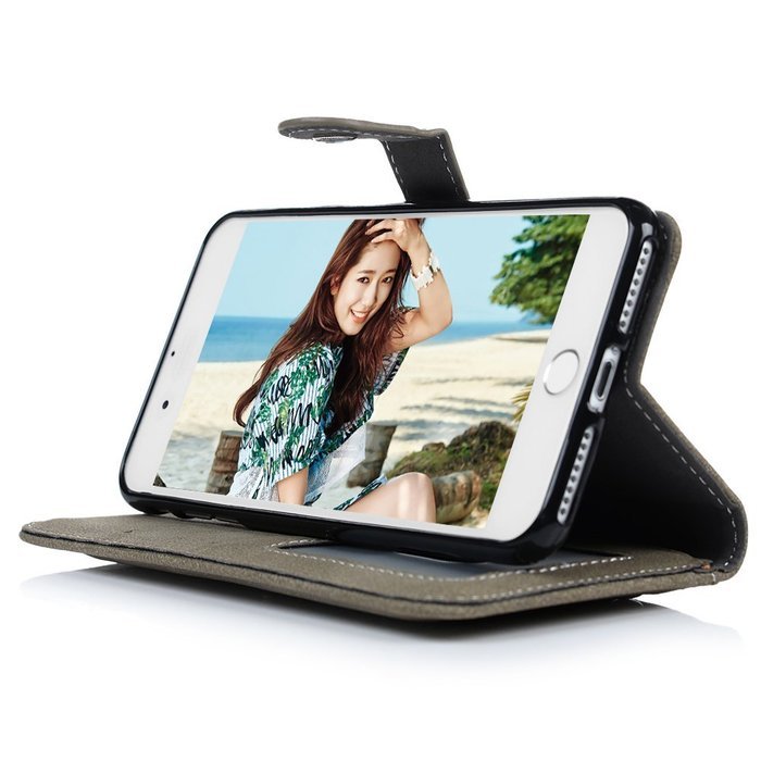 iPhone 7 Plus Case (5.5") - Wallet Flip Folio Stand Case Counterfeit Cashmere Leather Extra ID/Credit Card Holders... N36