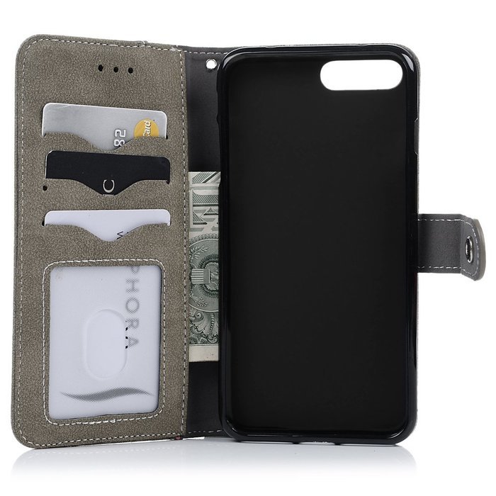 iPhone 7 Plus Case (5.5") - Wallet Flip Folio Stand Case Counterfeit Cashmere Leather Extra ID/Credit Card Holders... N37