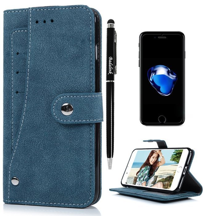 iPhone 7 Plus Case (5.5") - Wallet Flip Folio Stand Case Counterfeit Cashmere Leather Extra ID/Credit Card Holders... N38