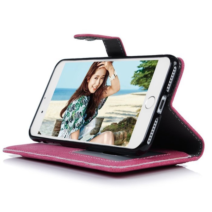 iPhone 7 Plus Case (5.5") - Wallet Flip Folio Stand Case Counterfeit Cashmere Leather Extra ID/Credit Card Holders... N43