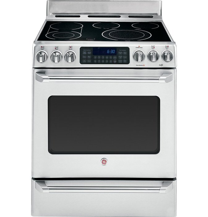 GE CS980STSS Cafe 30" Stainless Steel Electric Smoothtop Range - Convection N3