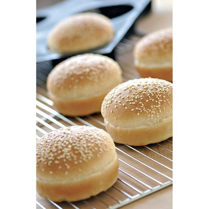 Matfer Bourgeat Silicone Silform Hamburger Bun Mold Gray 337029