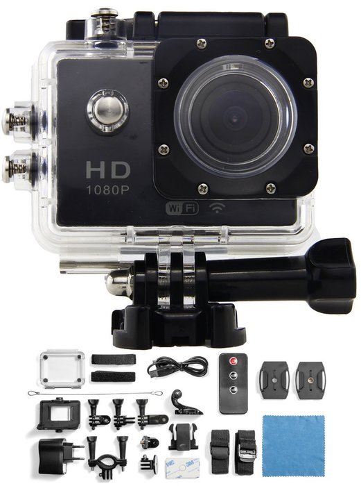 Black Box DareDVL 2.0&rdquo; LCD WIFI HD 1080P Waterproof Sports Camera &ndash; 12MP 170&deg; Wide Angle Outdoor Action Camcorder... N4