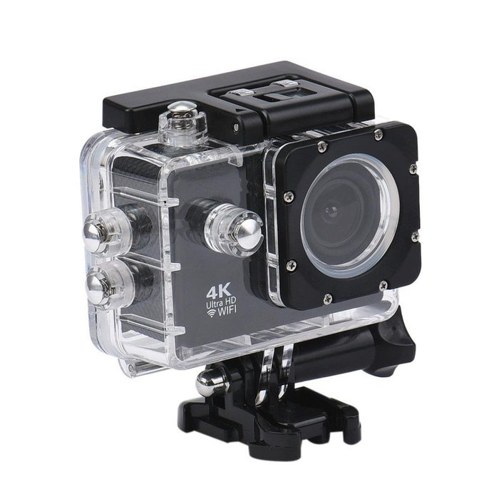 Action Camera, TONSEE Waterproof Case 4K WIFI Mini Action Cam HD DV Sports Recorder Camera - Black