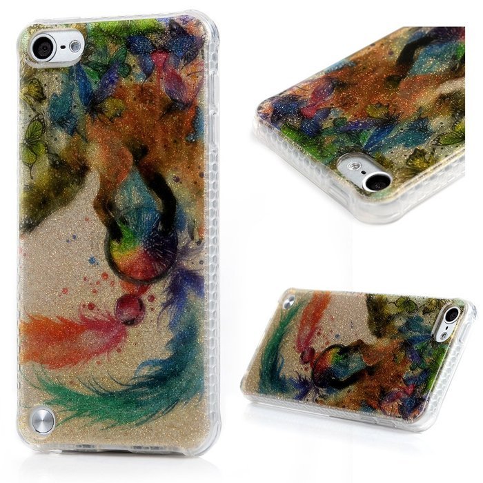 Badalink iPod Touch 5 Case Soft TPU Shockproof Easy Grip Rubber Bumper Frame + PC Back Shell with Color-fading... N20