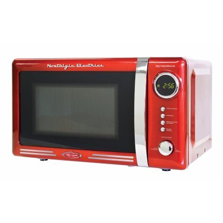 Nostalgia RMO770RED Retro Series 0.7 cu. ft. 700W Microwave Oven / Color: Red N2