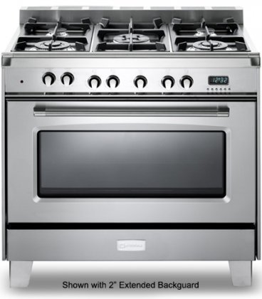 Verona VCLFSGE365SS 36" Classic Dual Fuel Range with 4 cu. ft. European Convection Oven in Stainless Steel