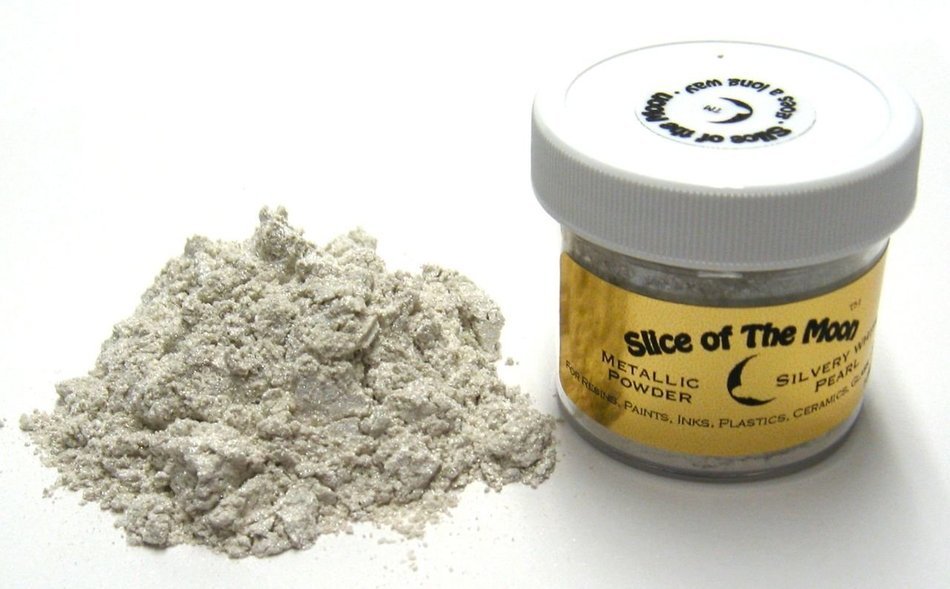 Crystal Flashing Pearl Mica 1oz, High Glitter Factor, Cosmetic Mica, Slice of the Moon N8