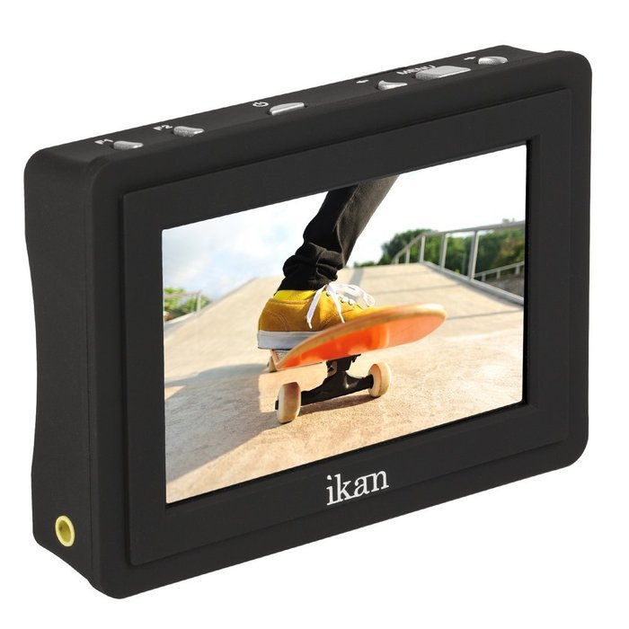 iKan VL35 3.5" 4K HDMI On-Camera LCD Monitor with Canon LP-E6 Battery Plate