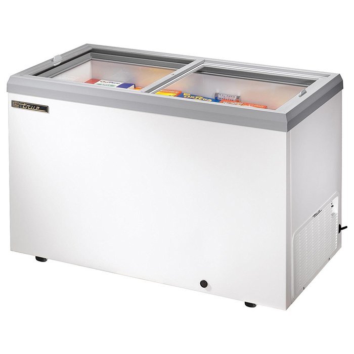 True Mfg TFM-41FL, 41" Wide Glass Lid Freezer