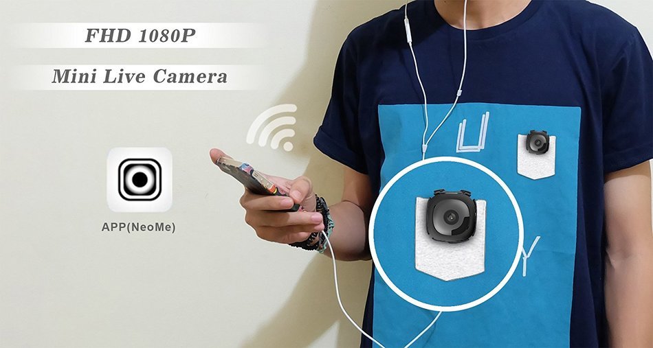 Matego 1080P FHD Mini Live Wearable Camera ,Wi-Fi Wireless Camera, Compatible with Free Apps for iOS/ Android...