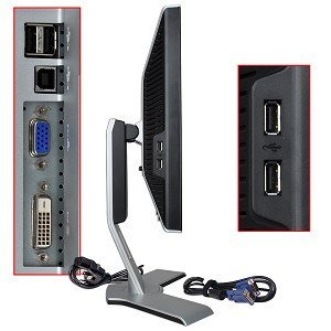 19" Dell 1907FPc DVI 720p Rotating LCD Monitor w/USB 2.0 Hub (Black/Silver) - Rotates to Portrait... N2