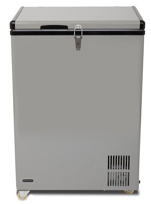 Whynter FM-951GW 95 quart Portable Wheeled Freezer with Door Alert and 12V Option, Gray N4