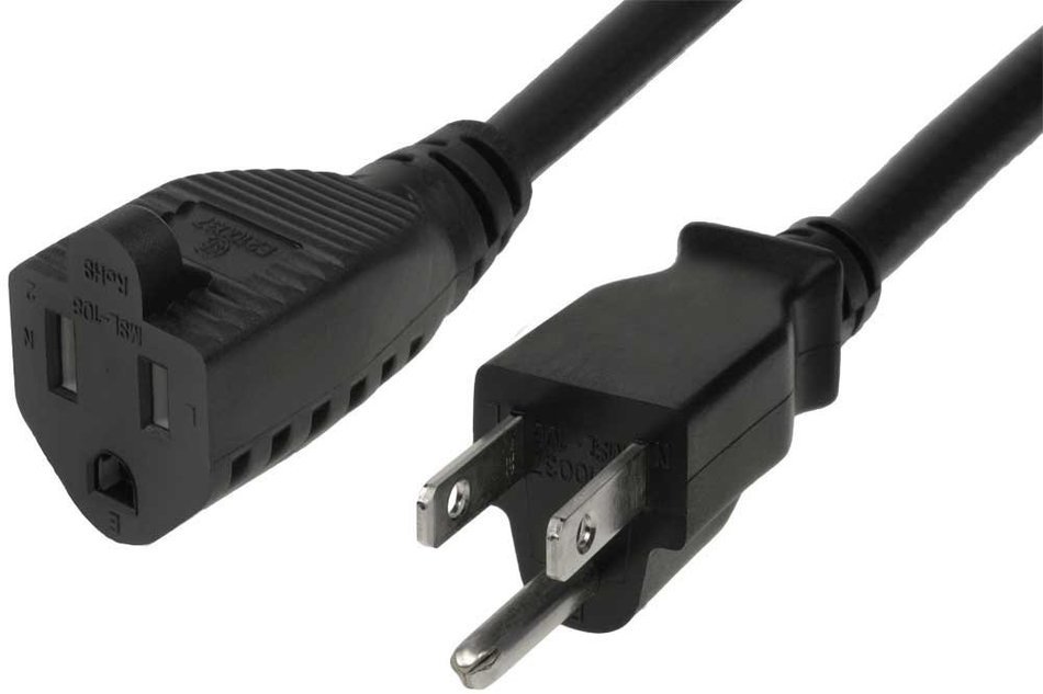 SF Cable, 3ft 16 AWG Outlet Saver Power Extension Cord (NEMA 5-15R to NEMA 5-15P)