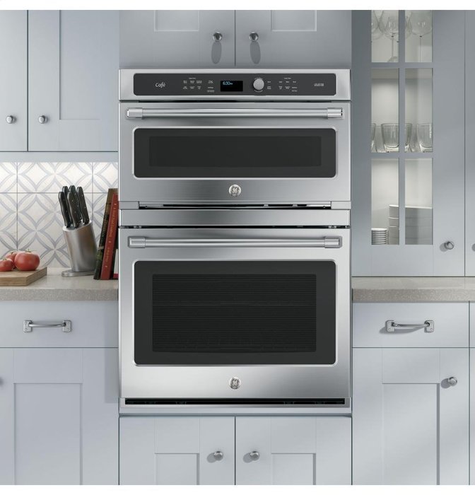 GE CT9800SHSS Advantium 30" Stainless Steel Electric Combination Wall Oven - Convection N5