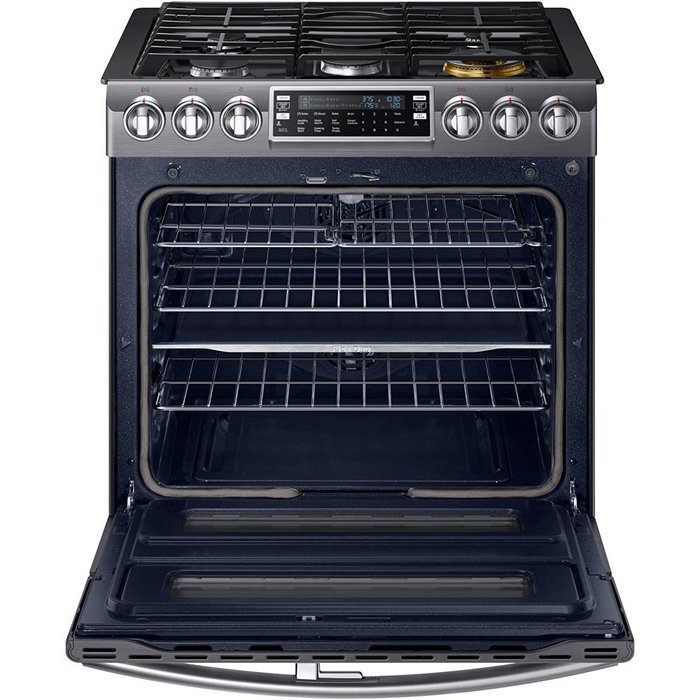 Samsung Appliance NX58K9850SG 30" Slide-in Gas Range with Sealed Burner Cooktop, 5.8 cu. ft. Primary Oven Capacity... N2