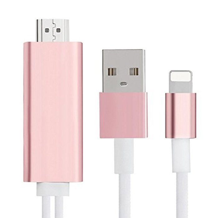 1080P iPhone Lightning 8 Pin to HDMI Cable Connector,BAIVON 6.5 Feet HD High Speed HDTV Converter Adapter with... N18