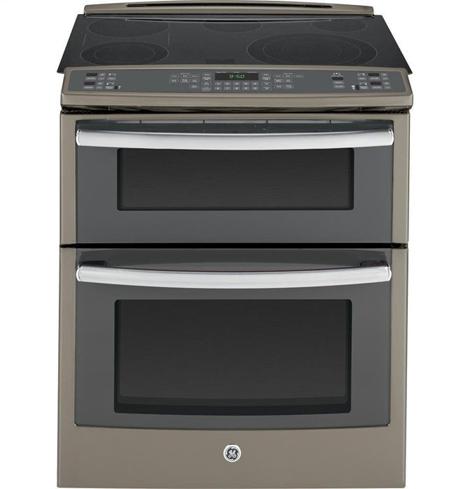 GE PS950EFES Profile 30" Slate Electric Slide-In Smoothtop Double Oven Range - Convection N9