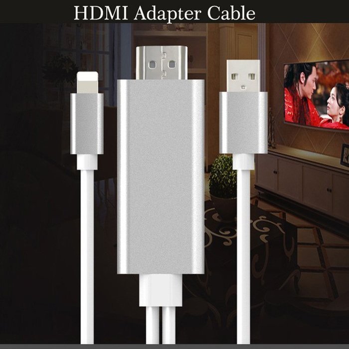 1080P iPhone Lightning 8 Pin to HDMI Cable Connector,BAIVON 6.5 Feet HD High Speed HDTV Converter Adapter with... N24