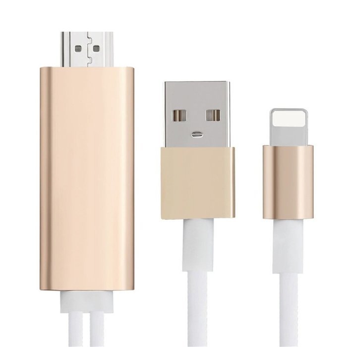 1080P iPhone Lightning 8 Pin to HDMI Cable Connector,BAIVON 6.5 Feet HD High Speed HDTV Converter Adapter with... N25
