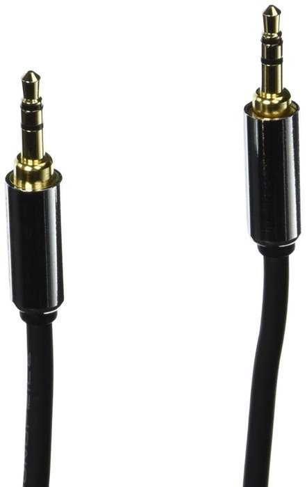 Monoprice 109764 3-Feet 3.5mm Stereo Male to 3.5mm Stereo Male Gold Plated Cable for Mobile, Black N4