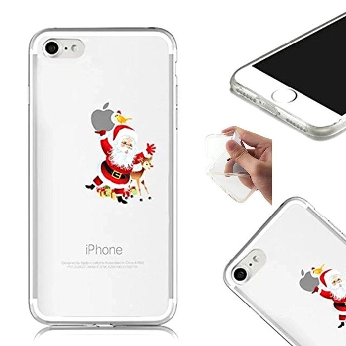 TYoung Case for iPhone 5C Cover [Santa Claus] Pattern Soft TPU Flexible Silicone Case Transparent Clear Crystal... N10