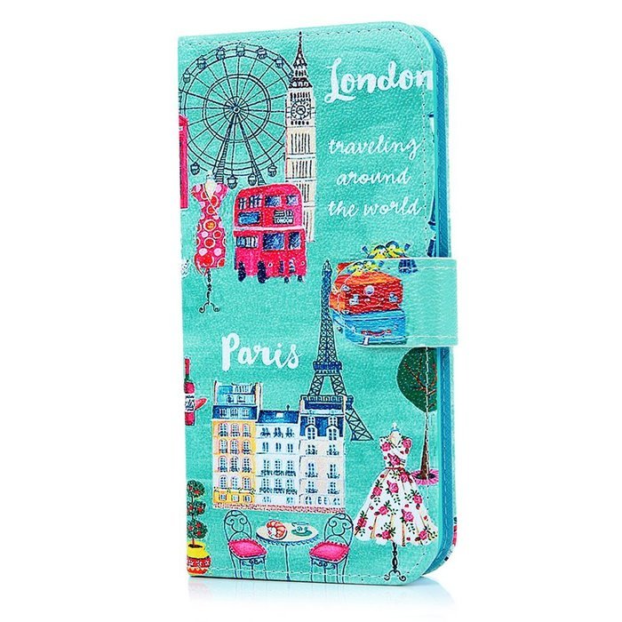 iPhone 7 Plus Case (5.5 inch) - Wallet Flip Stand Case PU Leather Case with Shockproof TPU Inner Bumper Colorful... N63