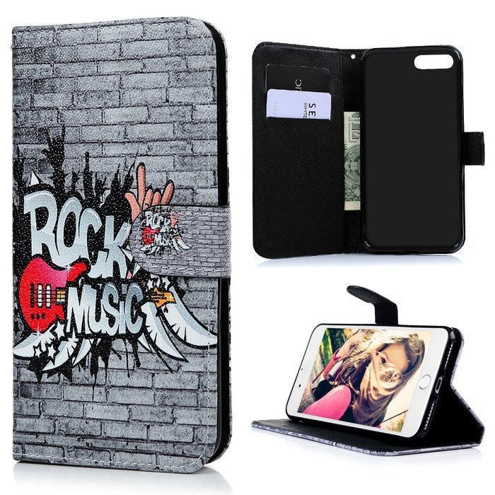 iPhone 7 Plus Case (5.5 inch) - Wallet Flip Stand Case PU Leather Case with Shockproof TPU Inner Bumper Colorful... N65