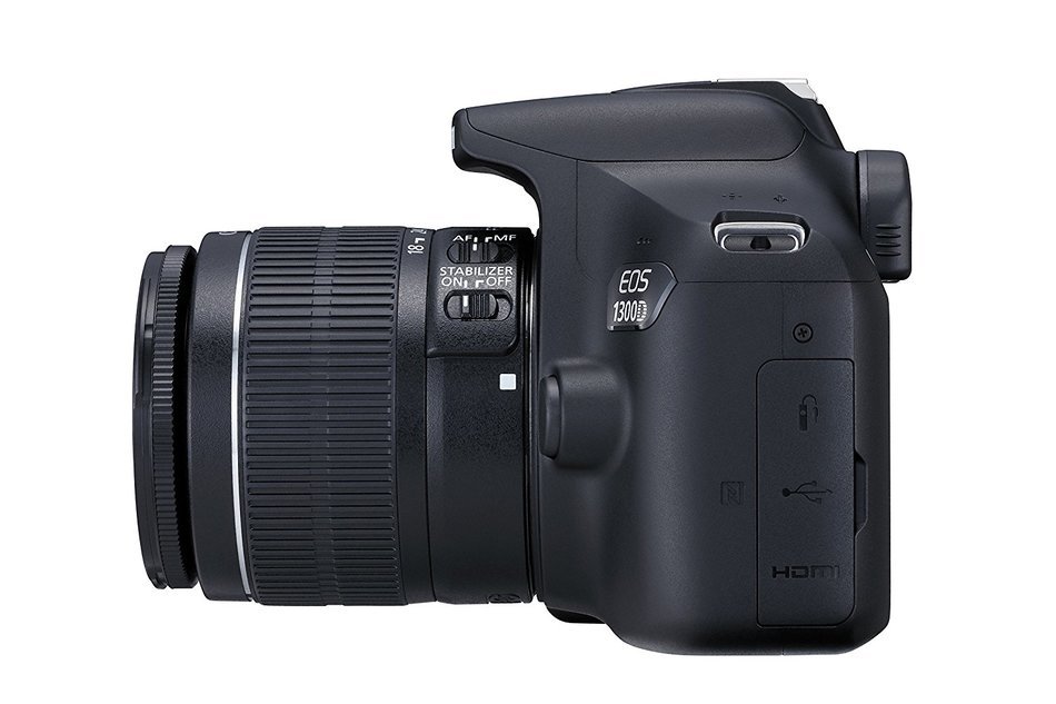 Canon EOS 1300D EF-S 18-55mm 18.7MP CMOS 5184 x 3456 Pixels (Black) - International Version (No Warranty) N3