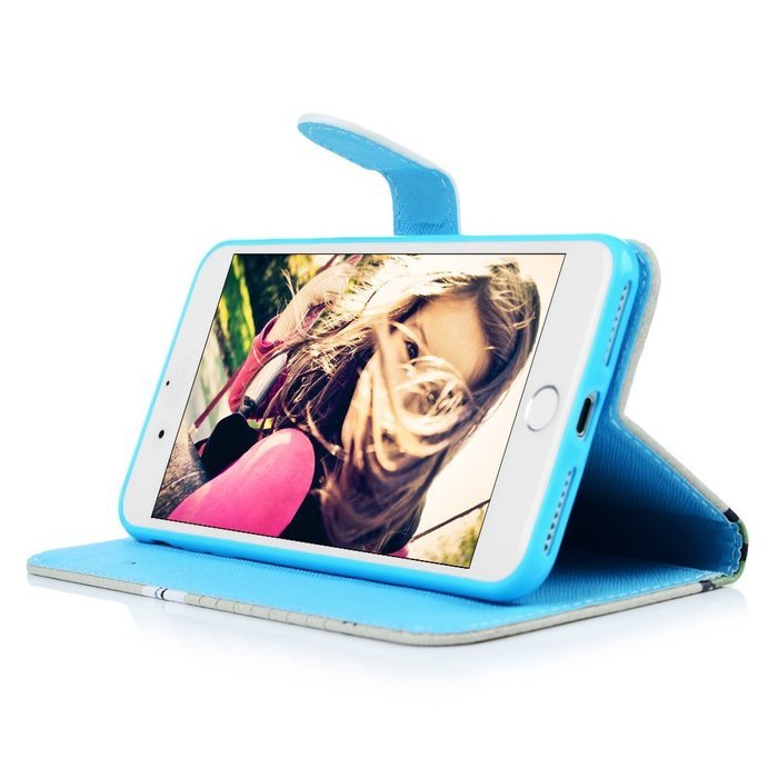 iPhone 7 Plus Case (5.5 inch) - Wallet Flip Stand Case PU Leather Case with Shockproof TPU Inner Bumper Colorful... N68