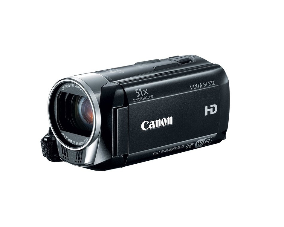 Canon VIXIA HF R32 Full HD 51x Image Stabilized Optical Zoom Camcorder Wi-Fi Enabled with 32GB lnternal Drive... N3