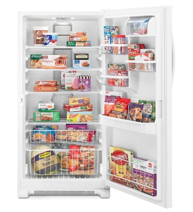 White Whirlpool 20 Cu. Ft. Upright Freezer With Temperature Alarm N2
