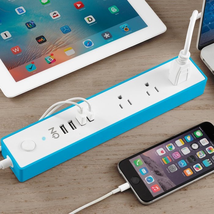 ON 3 AC Outlet Surge Protector Power Strip with 4 USB Charging Station, USB 3.1A Max Output with Level 6 Efficiency... N16