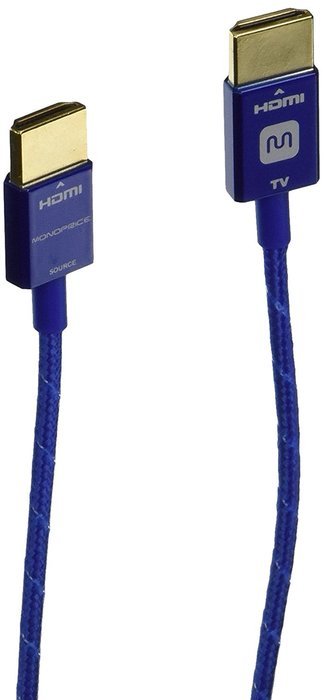 Monoprice 3ft 18Gbps Ultra Slim Series High Performance HDMI&reg; Cable w/ RedMere&reg; Technology - Blue N18