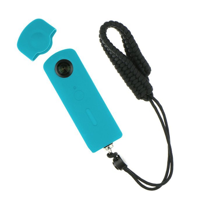 EEEKit 2in1 Security Protector Kit for Ricoh Theta S 360 Camera, Paracord Wrist Strap, Silicone Cover w/ Lens... N7