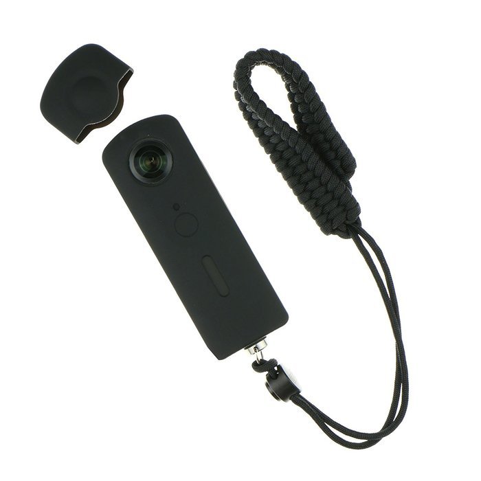 EEEKit 2in1 Security Protector Kit for Ricoh Theta S 360 Camera, Paracord Wrist Strap, Silicone Cover w/ Lens... N12