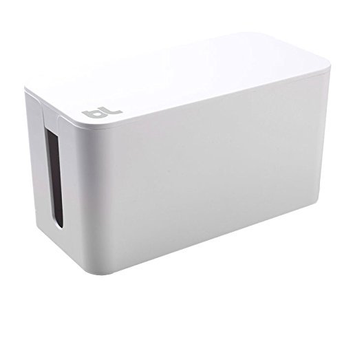 Bluelounge CableBox Mini White - Cable Management - Small Surge Protector Included N3