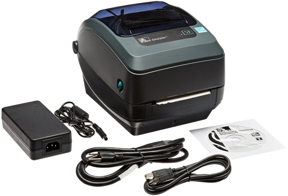 Zebra GX430t Monochrome Desktop Direct Thermal/Thermal Transfer Label Printer with Reflective and Transmissive...