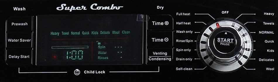 Majestic 1.57 Cu. ft. New Compact Combo Washer Dryer MJ4400B with Optional Venting/ Condensing Drying with Automatic... N9